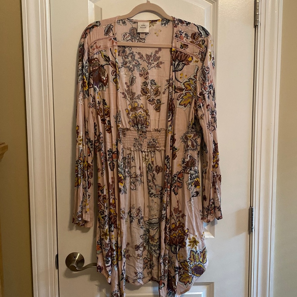 Knox rose pink floral kimono XXL